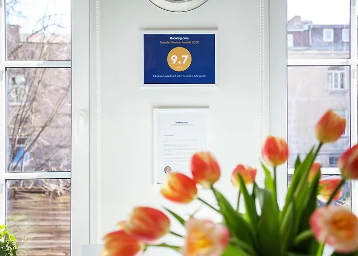 アパート 3 Bedroom 24h Self Check In, Free Parking, Ac, Fireplace ヴィリニュス